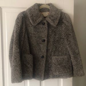 Marc by Marc Jacobs Faux Fur Aluminum Color Swing Coat Size Large